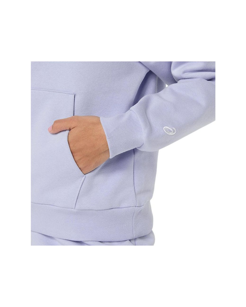 Asics Blue Logo Fleece Pullover Hoodie