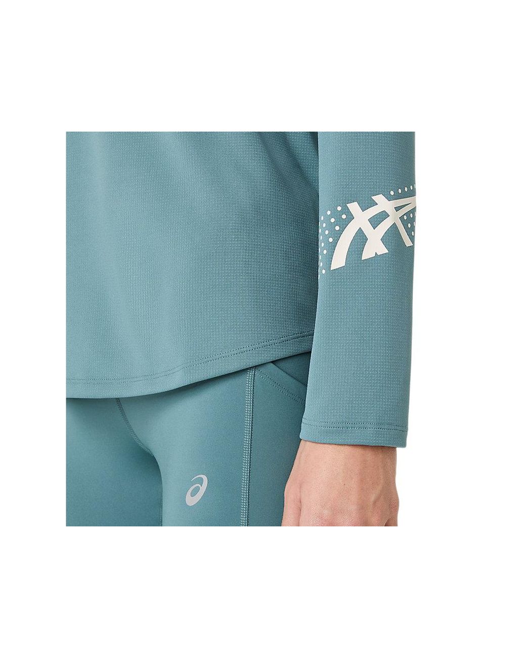 Asics Icon 1/2 Zip Ls Top in het Blue