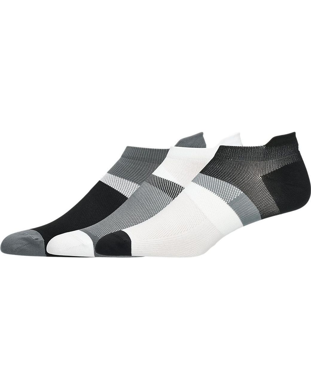 Asics Black Aeg 3 Pack Color Block Low Cut Sock for men