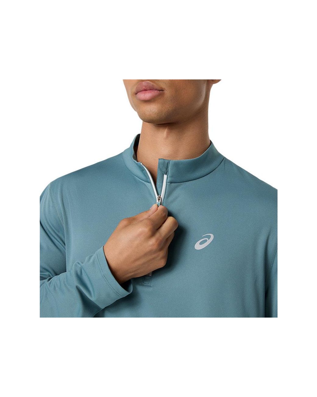 Asics Icon Ls 1/2 Zip Top in het Blue voor heren