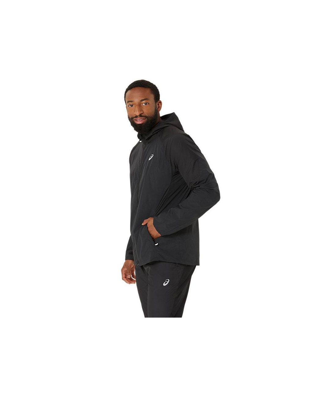 Asics Black Road Packable Jacket for men
