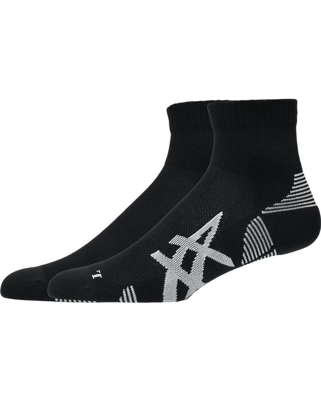 Asics Blue Aeg 2 Pack Cushioned Run Quarter Sock for men