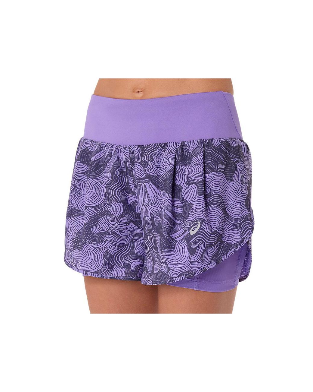 Asics Purple Road All Over Print 2-N-1 3.5In Short