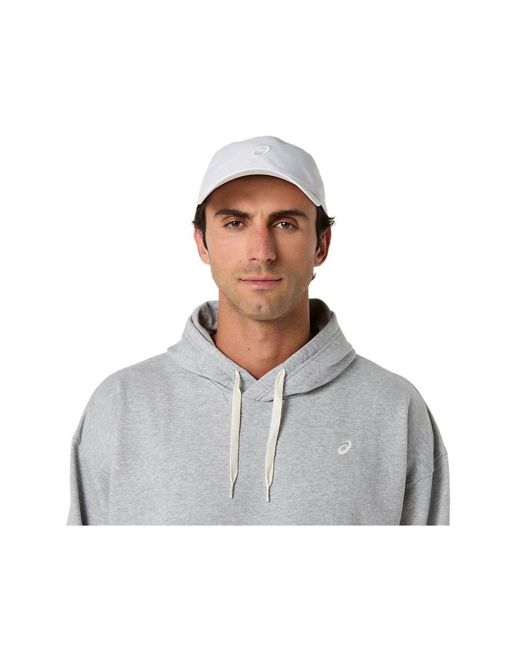 Asics Black French Terry Relaxed Pullover Hoodie for men