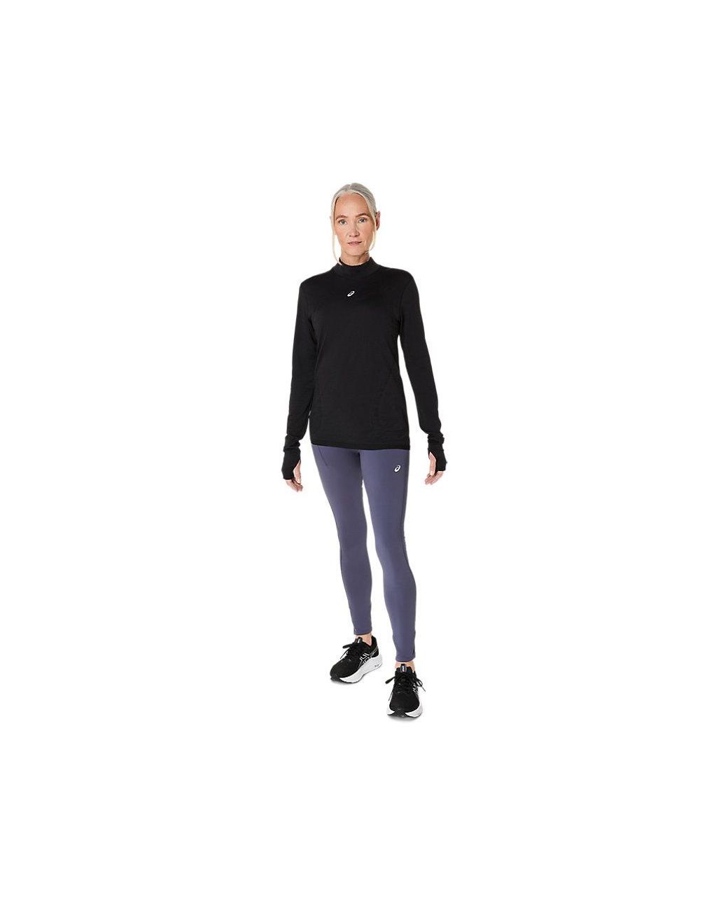 Asics Road Winter Seamless Ls Top in het Black