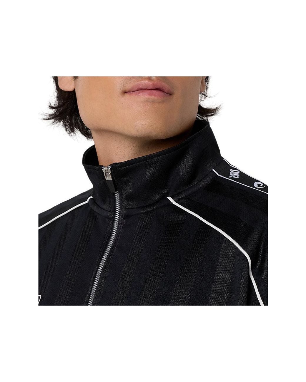 Asics Black Classic Jersey Track Jacket for men