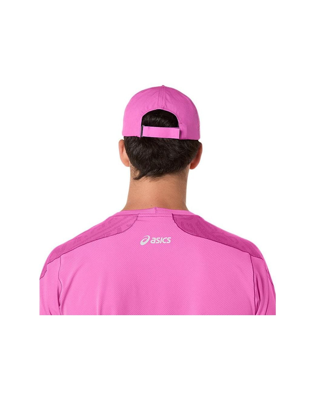 Asics Pink Match Jacquard Ss Top for men