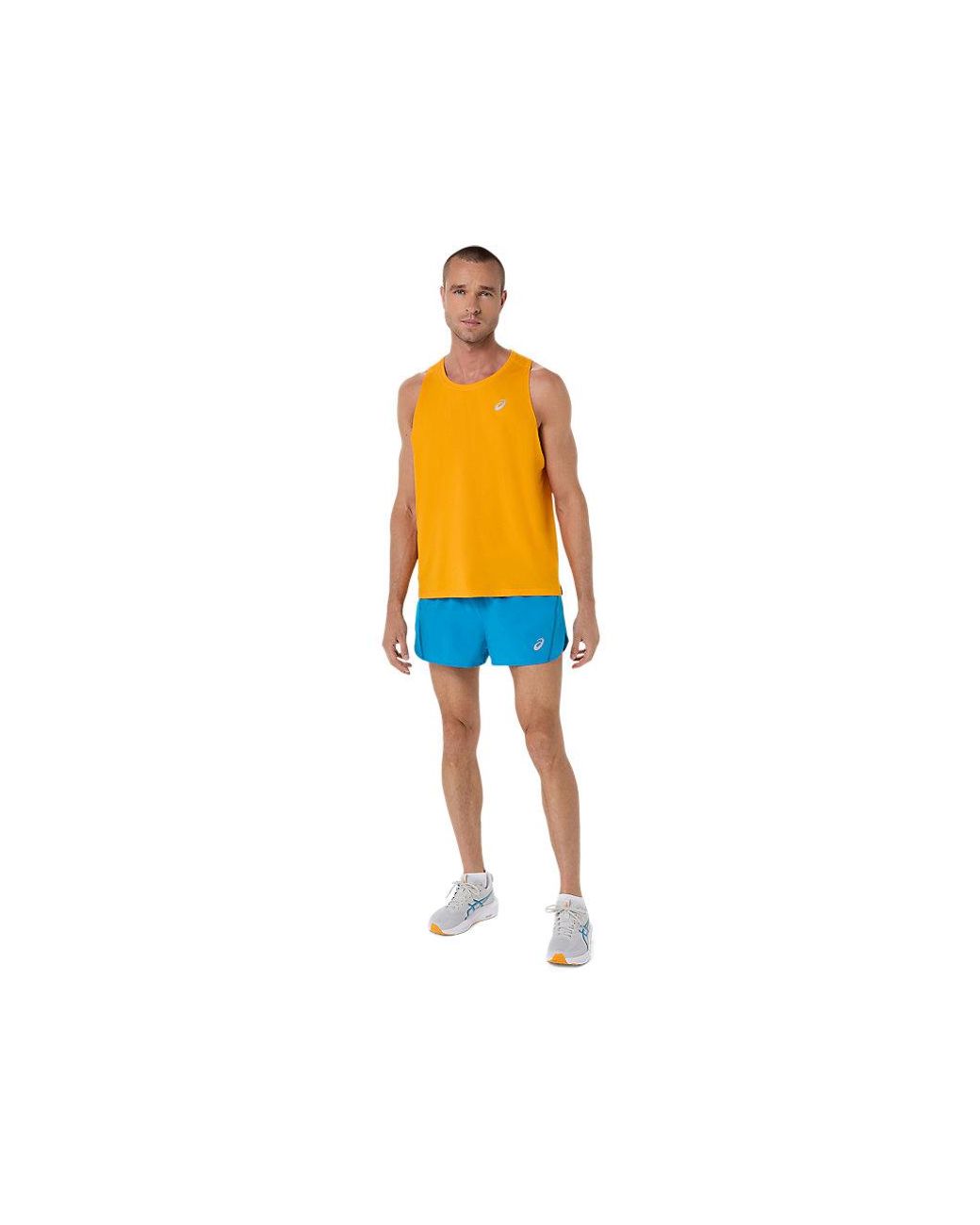 Asics Core Split Short in het Blue voor heren