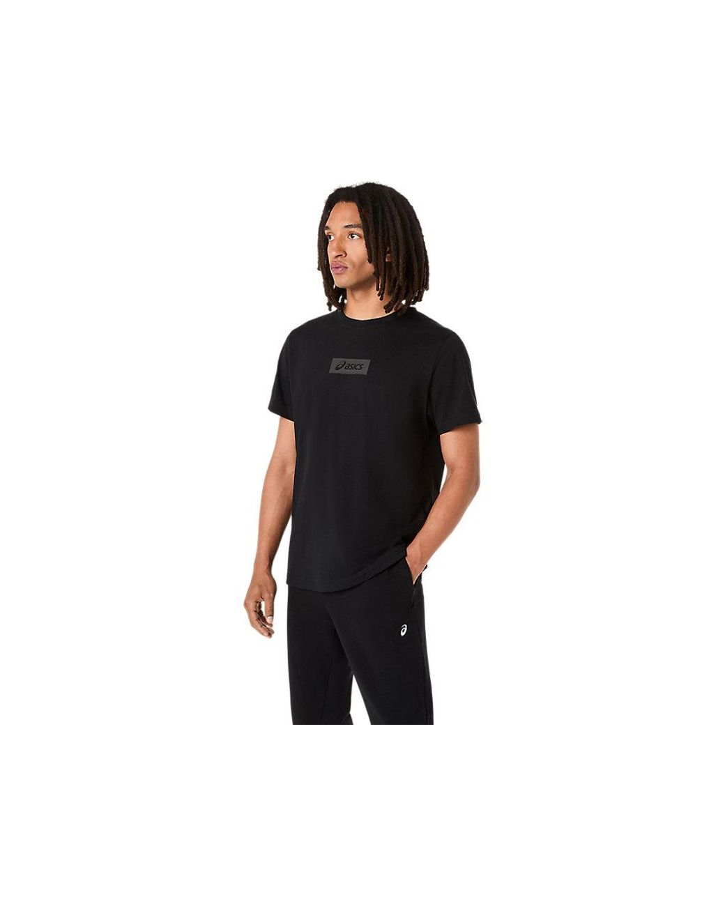 Asics Black Chest Logo Tee for men