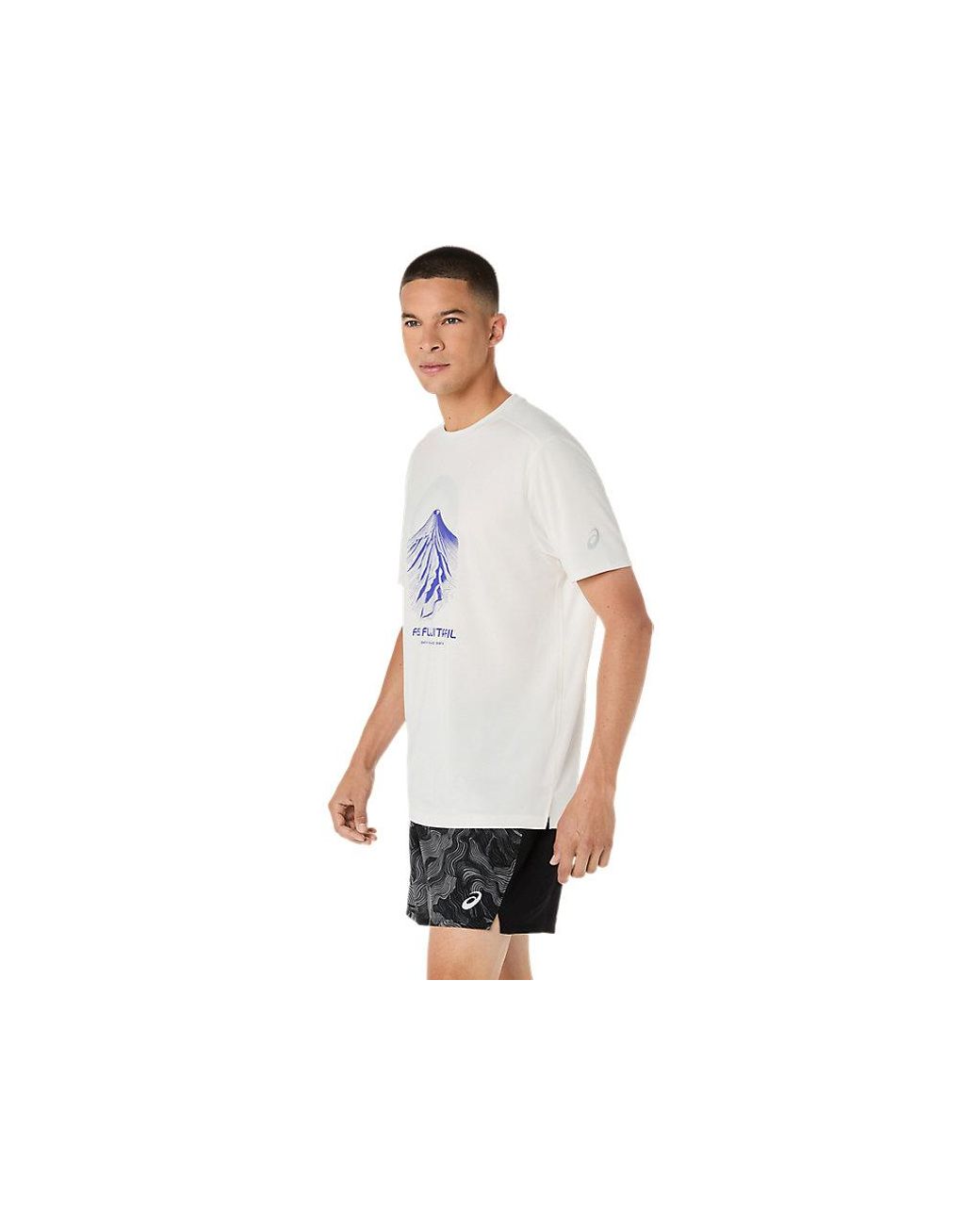 Asics Black Fujitrail Logo Ss Top for men