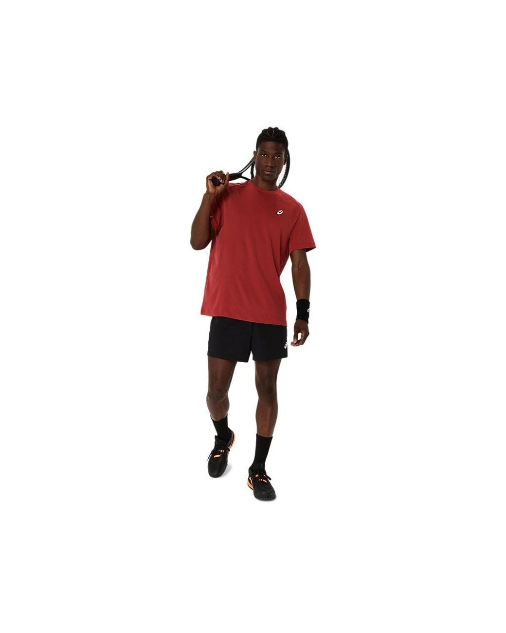 Asics Red Court Ss Top for men