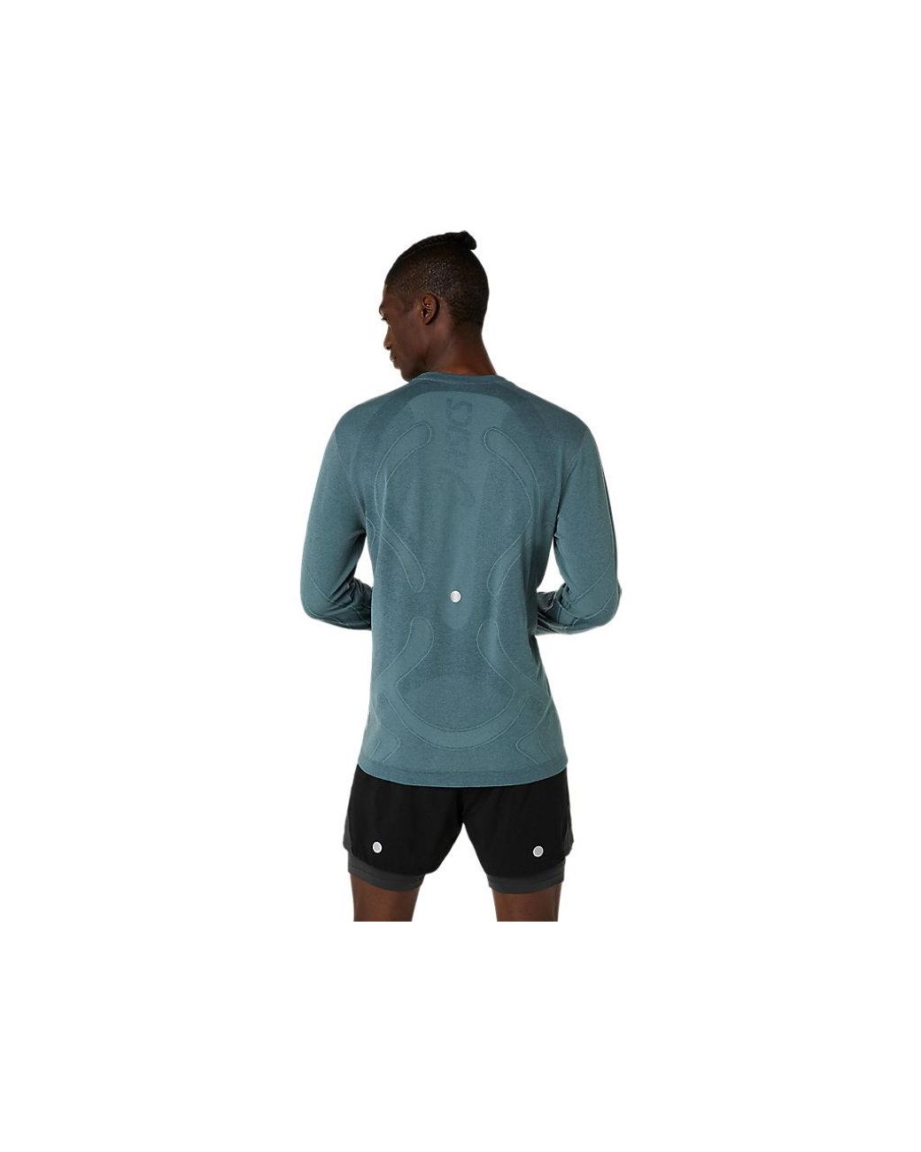 Asics Road Seamless Ls Top in het Blue voor heren