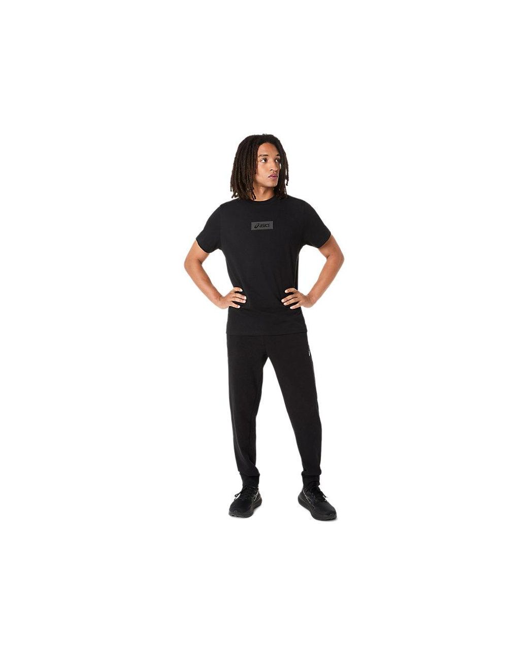Asics Black Chest Logo Tee for men