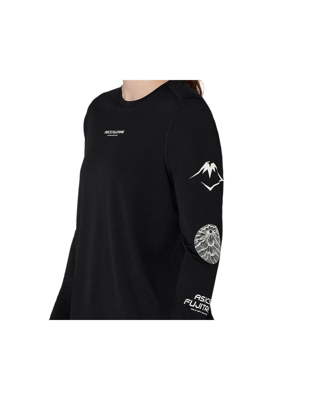 Asics Black Fujitrail Logo Ls Top
