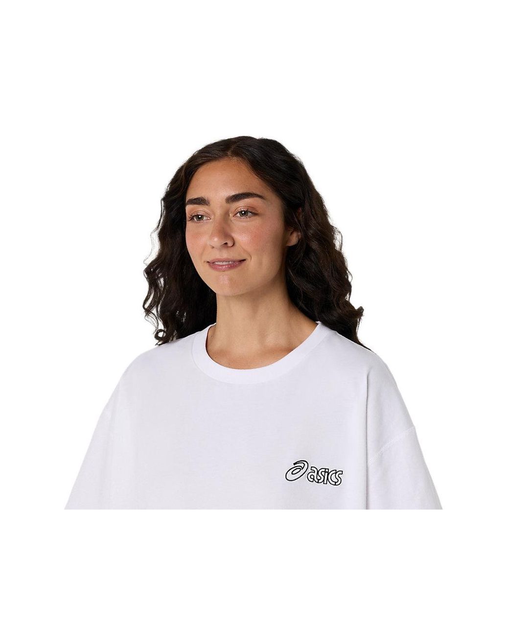 Asics White Sps Logo Short Sleeve Tee for men