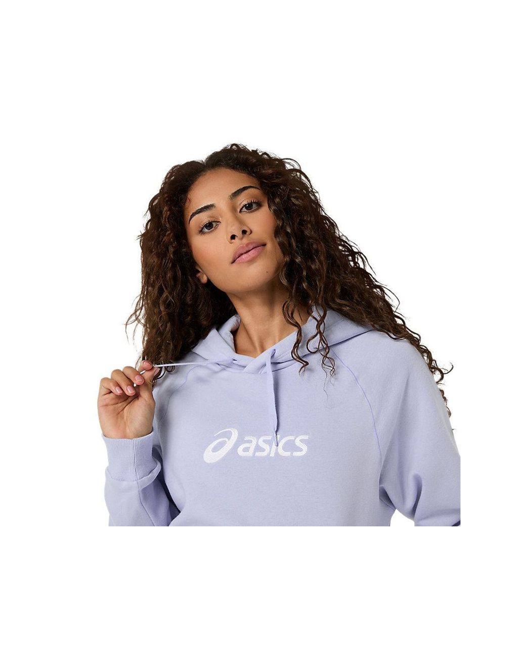 Asics Blue Logo Fleece Pullover Hoodie