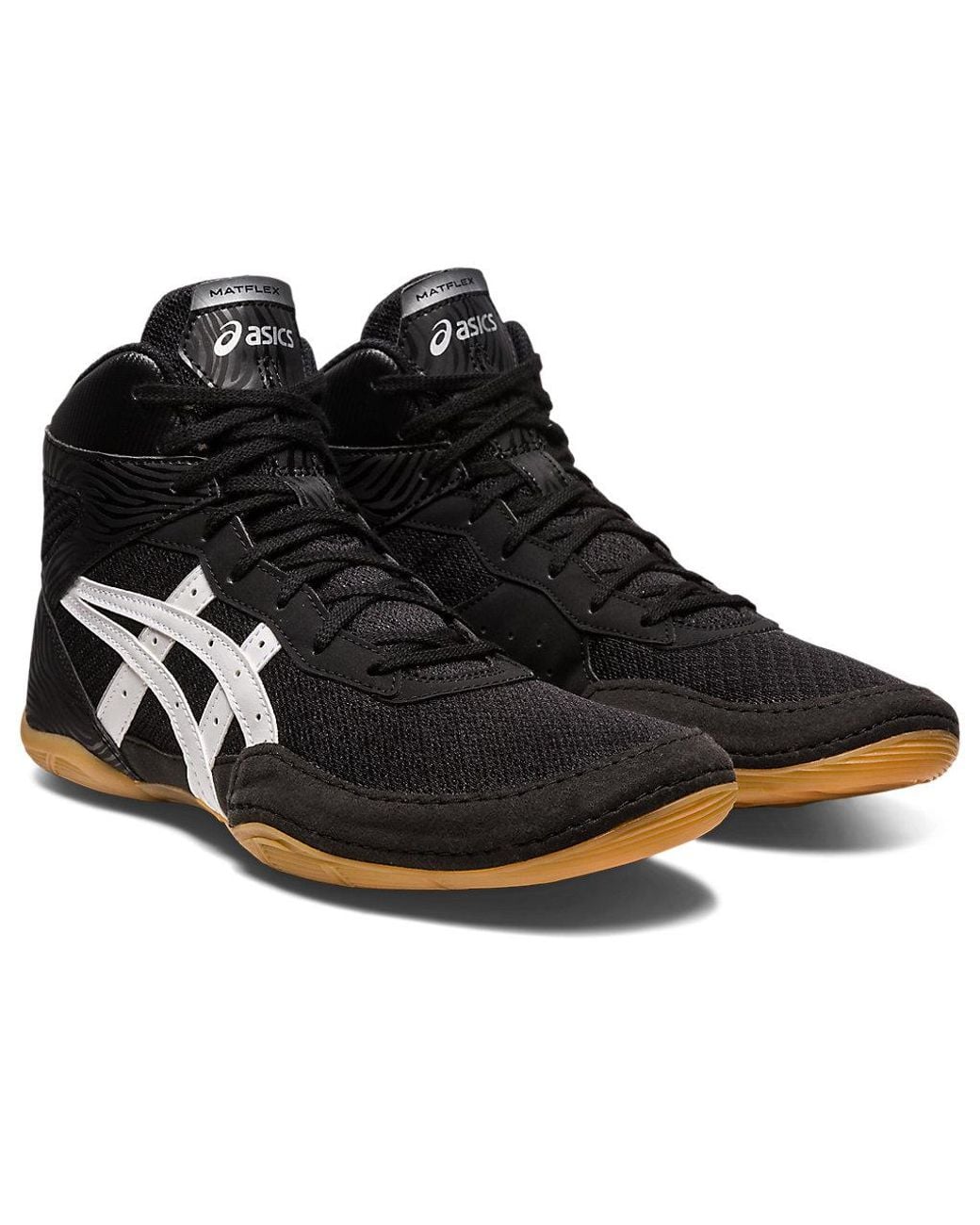 Asics Black Matflex 7 Wrestling Shoes for men