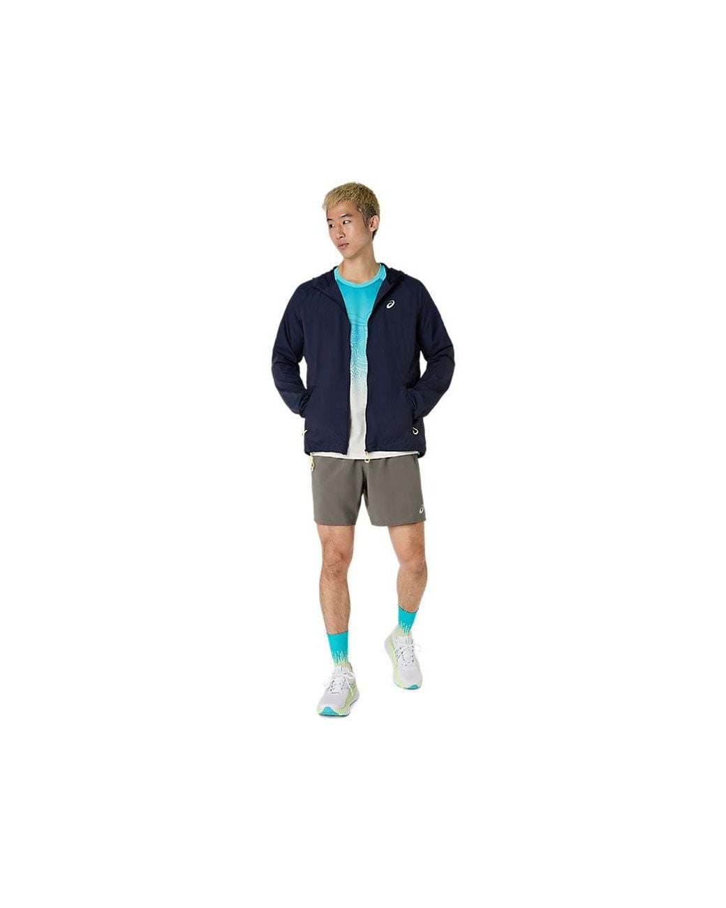 Asics Blue Road Fade Ss Top for men