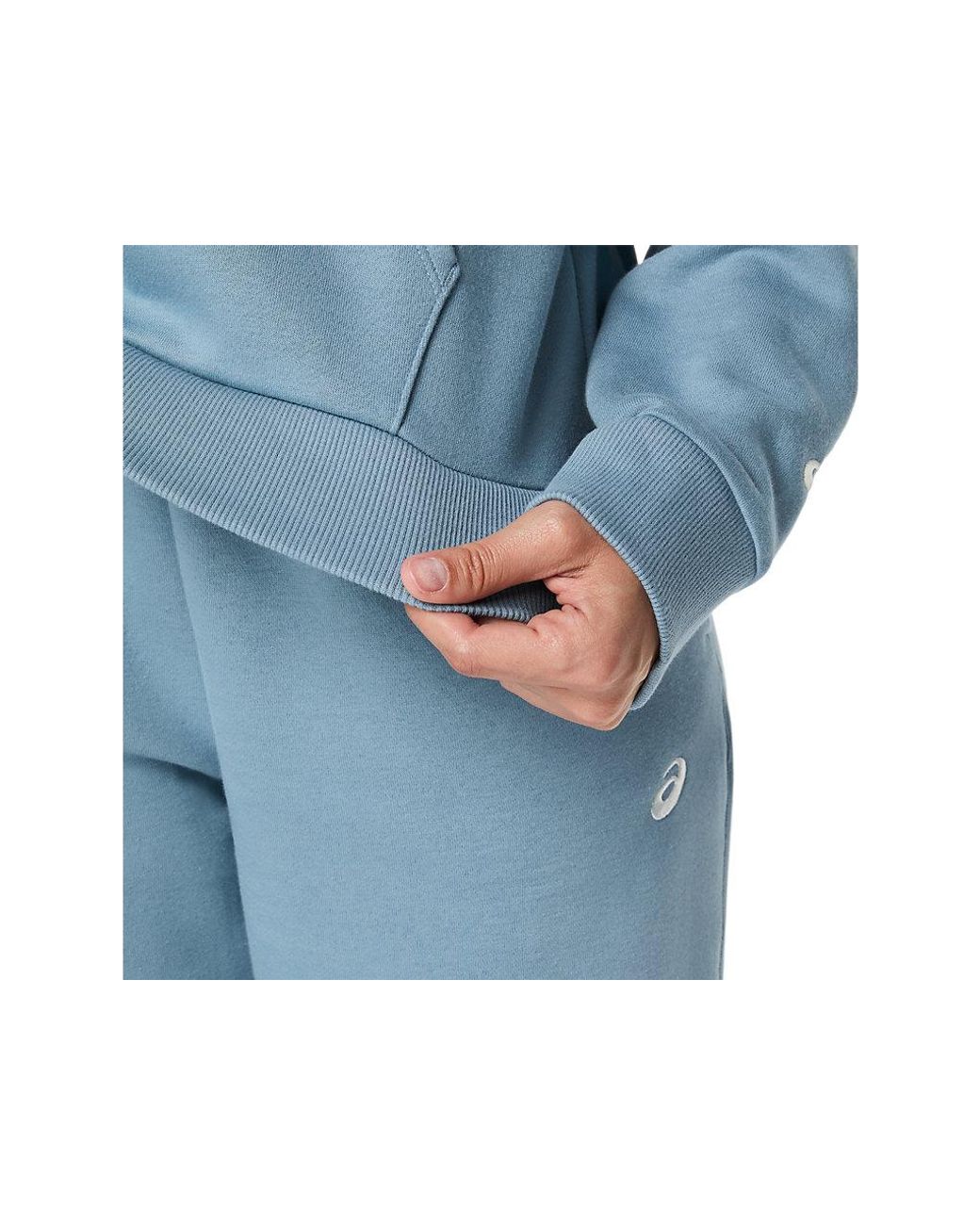 Asics Blue Logo Fleece Pullover Hoodie
