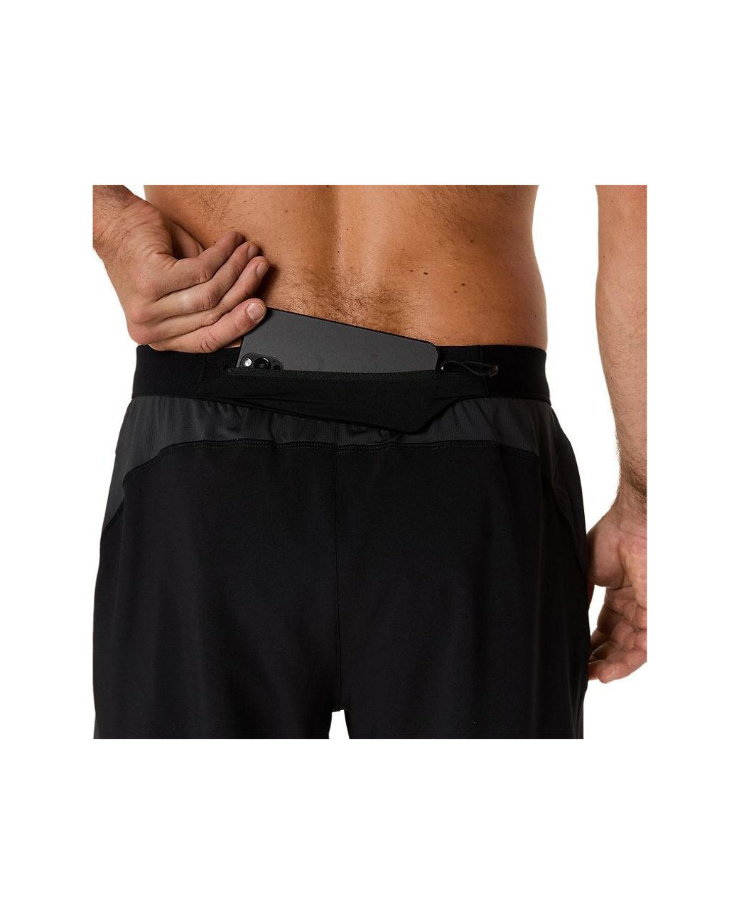 Asics Black Road 7in Short for men