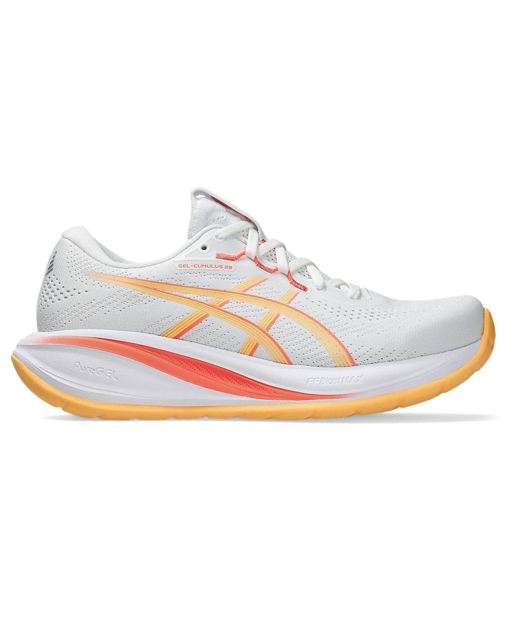 Asics White Gel-Cumulus 28 Running Shoes