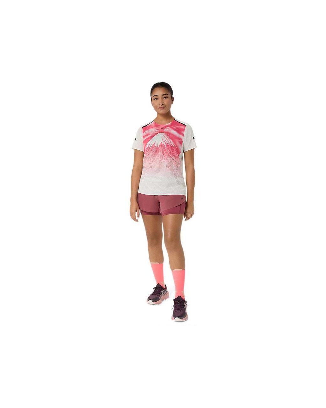 Asics Red Fujitrail Elite Short