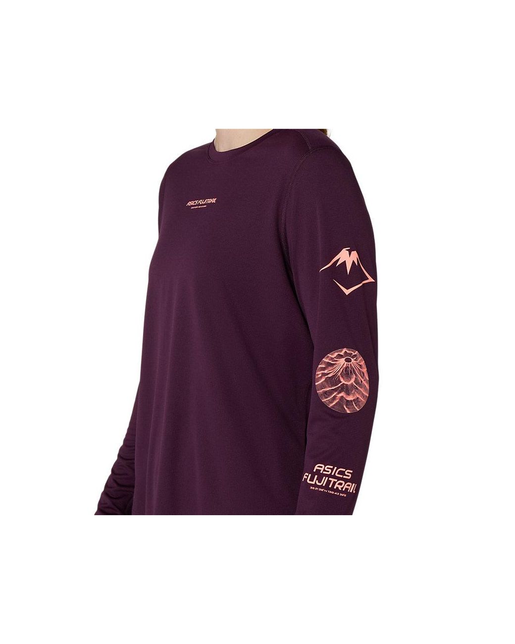 Asics Purple Fujitrail Logo Ls Top