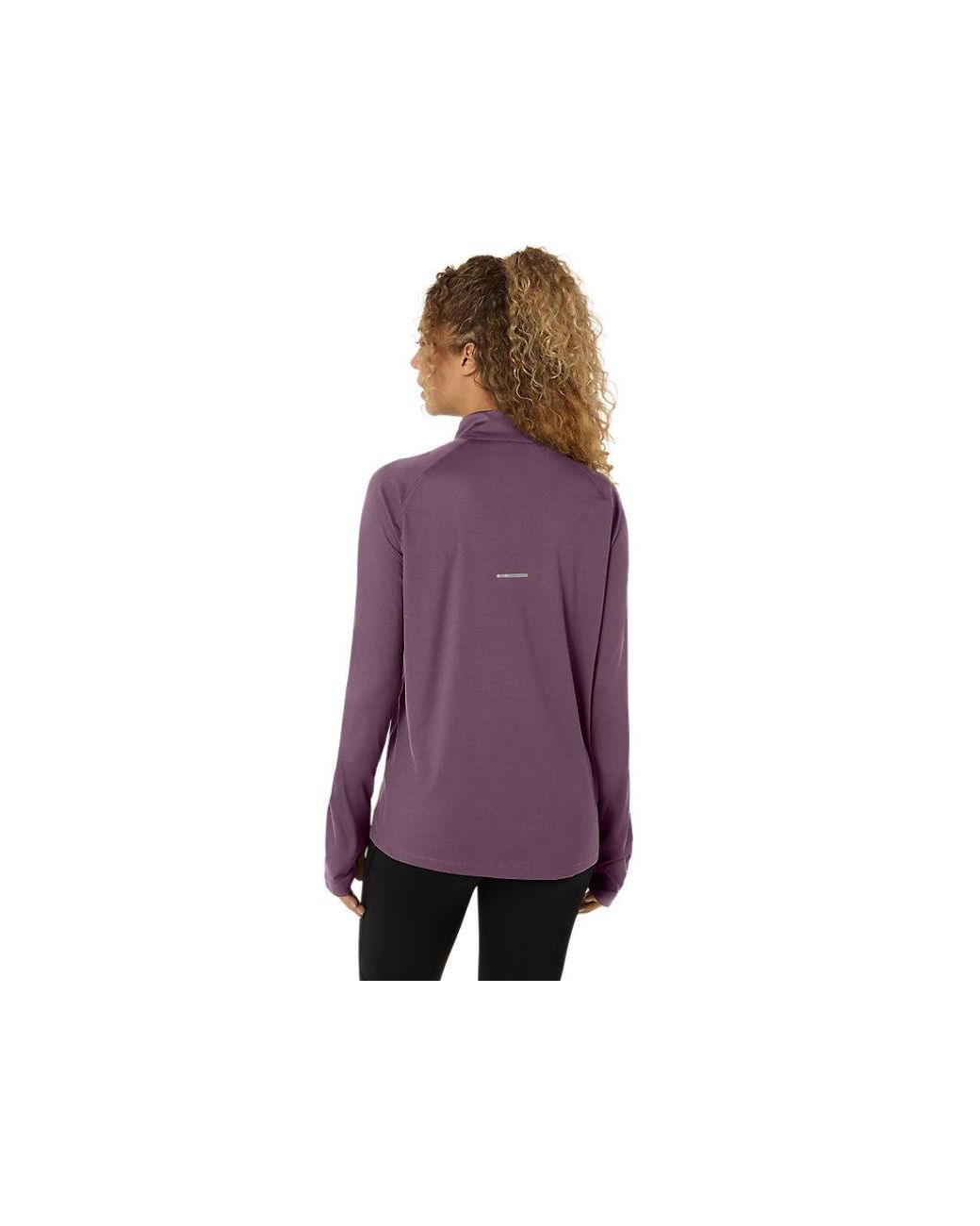 Asics Purple Sport Ls 1/2 Zip Top