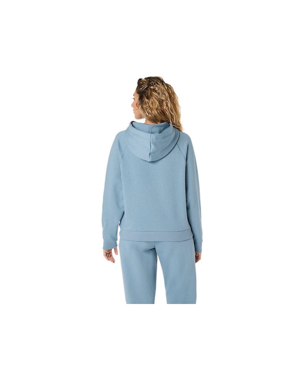 Asics Blue Logo Fleece Pullover Hoodie