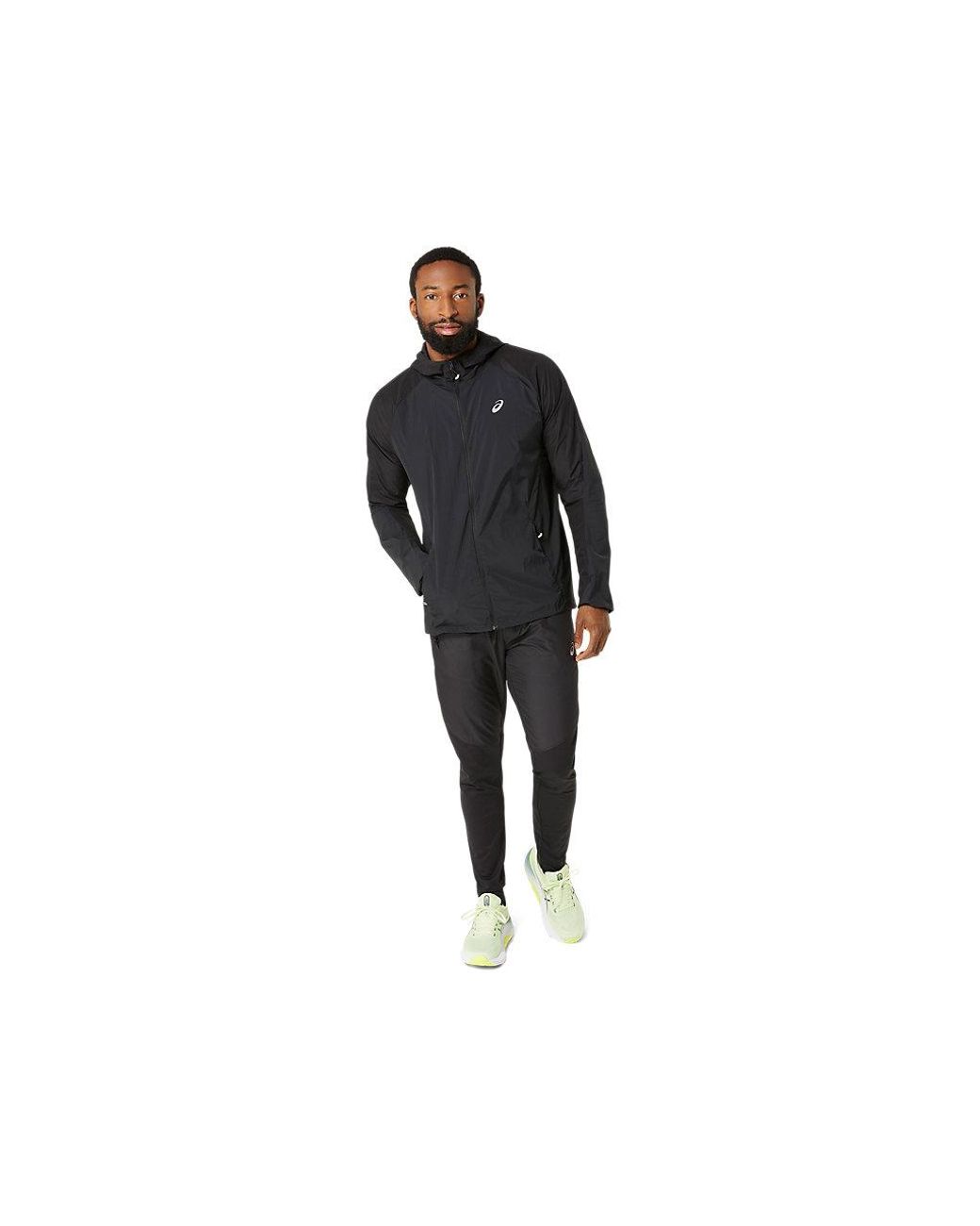 Asics Black Road Packable Jacket for men