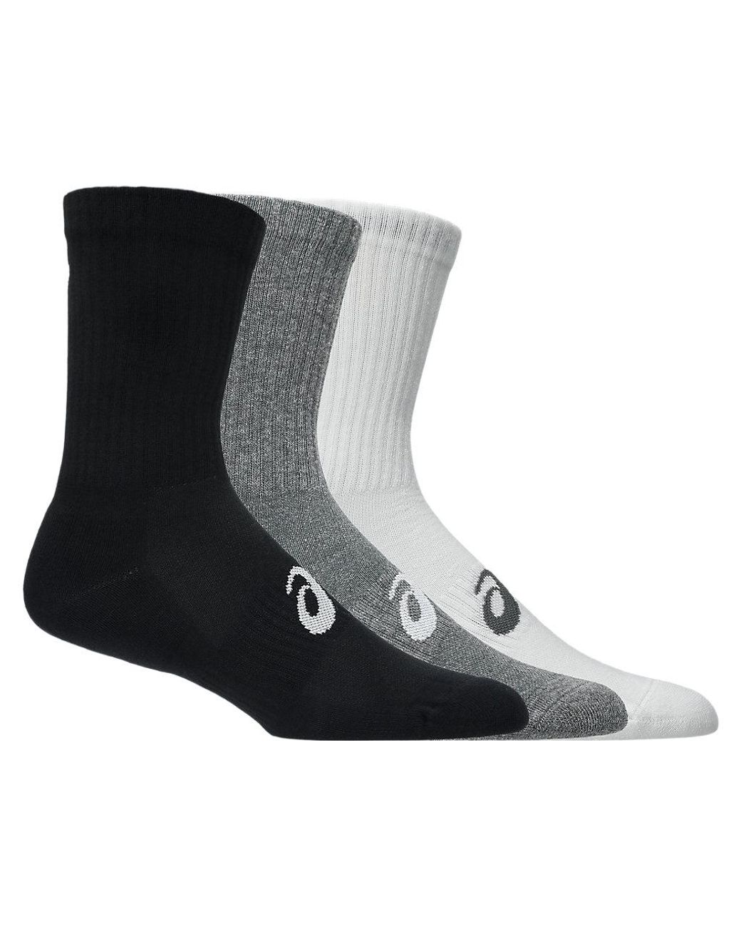 Asics Black Aeg 3 Pack Crew Sock for men