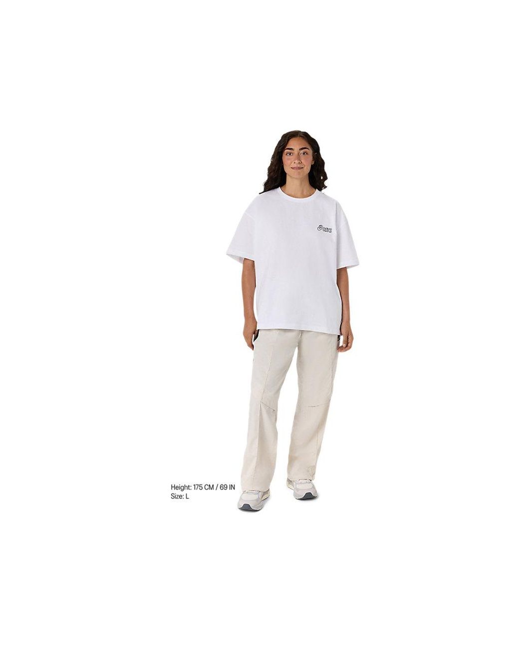 Asics White Sps Logo Short Sleeve Tee for men