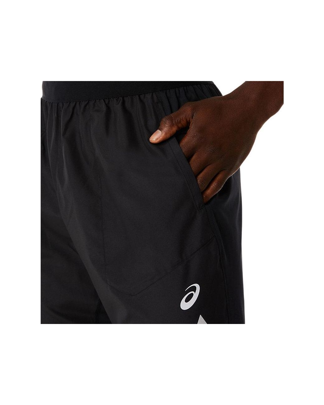 Asics Lite-Show Pant in het Black voor heren
