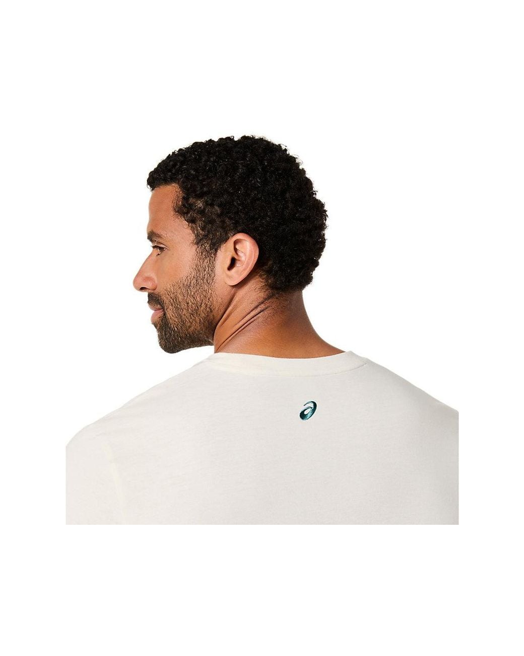 Asics Blue Asics Chest Logo Tee for men