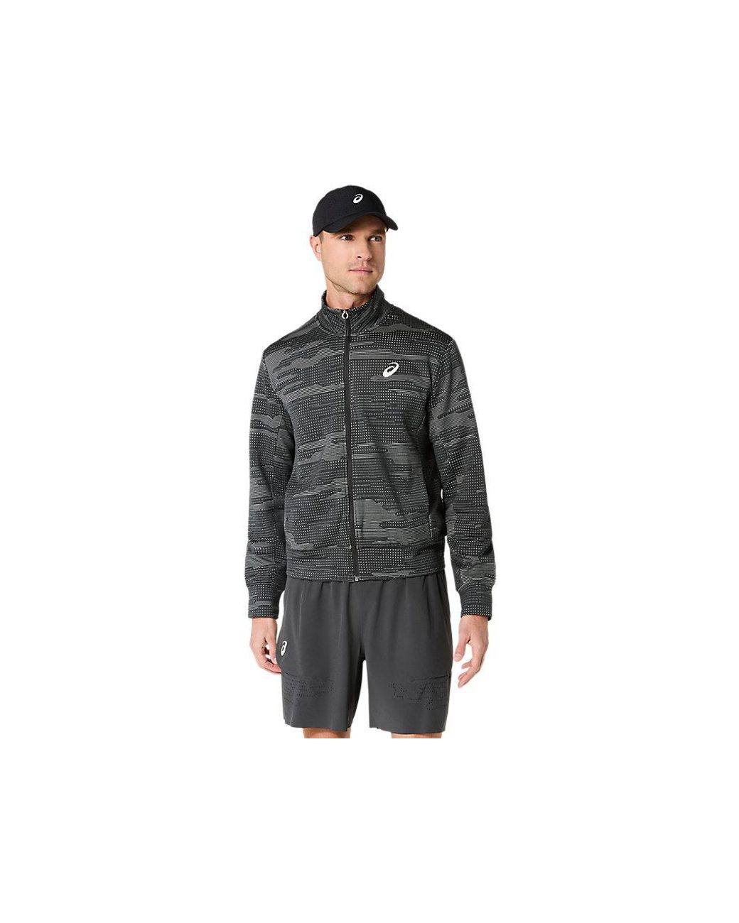 Asics Black Match Jacket for men