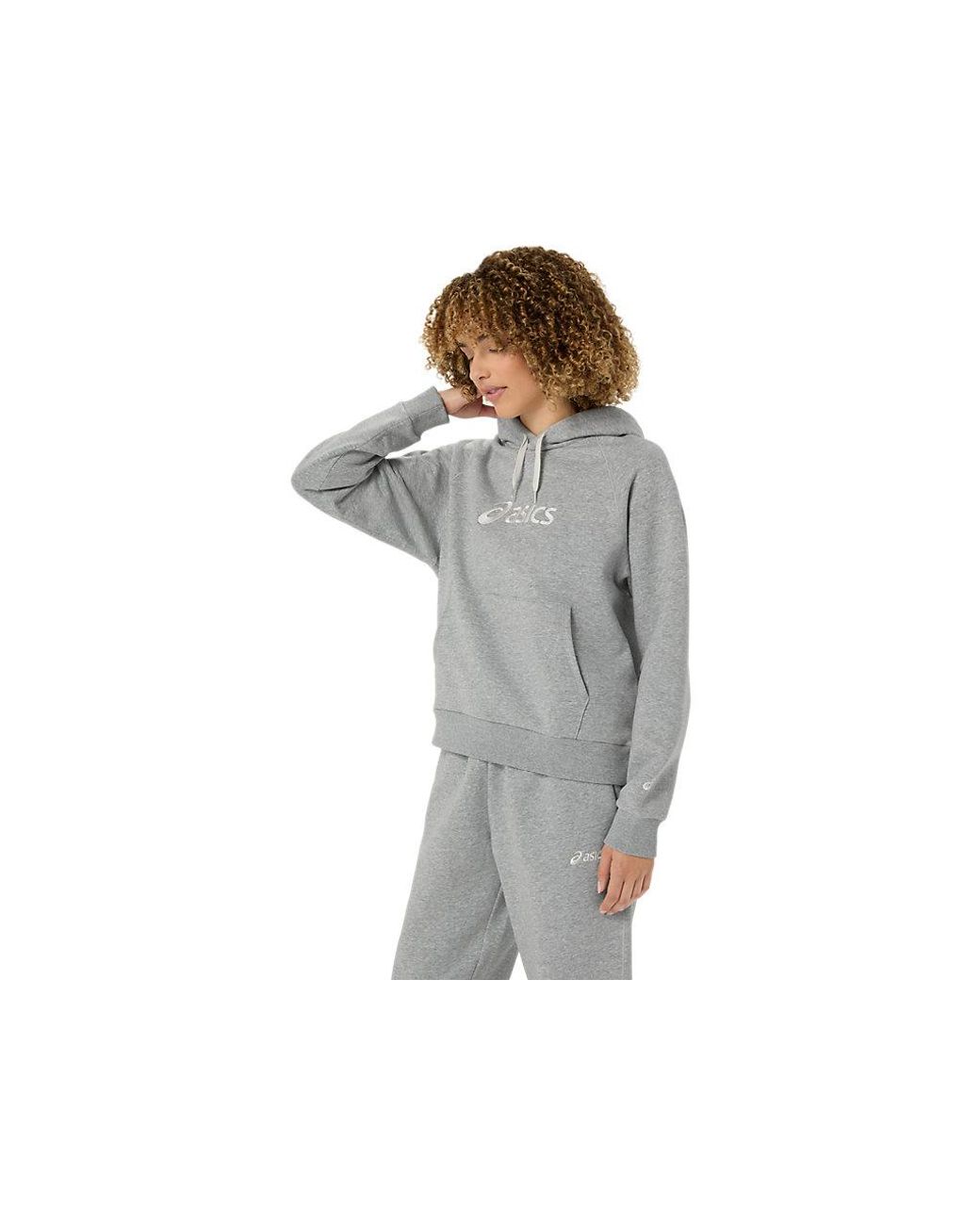 Asics Black Logo Fleece Pullover Hoodie