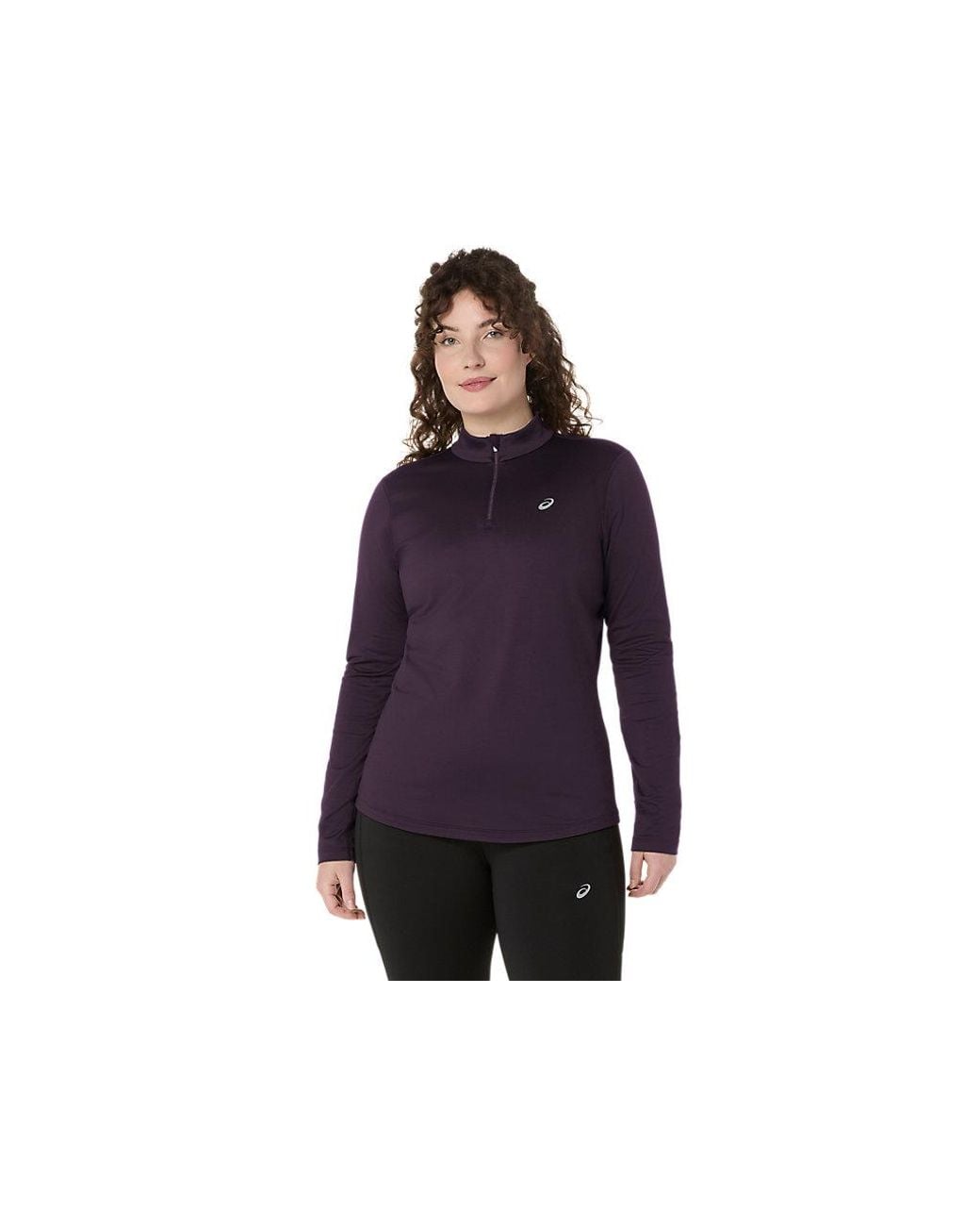 Asics Blue Core Ls 1/2 Zip Winter Top