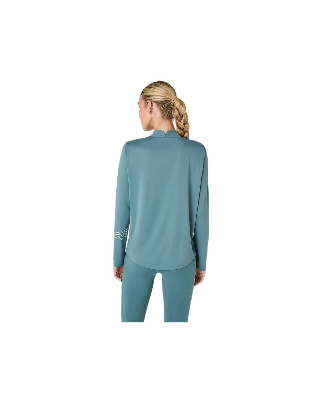 Asics Icon 1/2 Zip Ls Top in het Blue