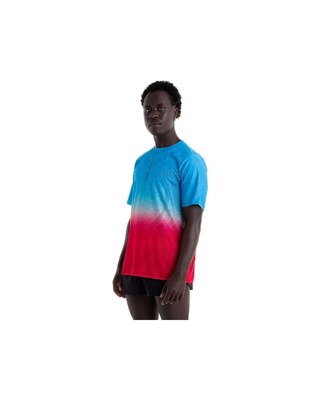 Asics Red Metarun Fade Ss Top for men