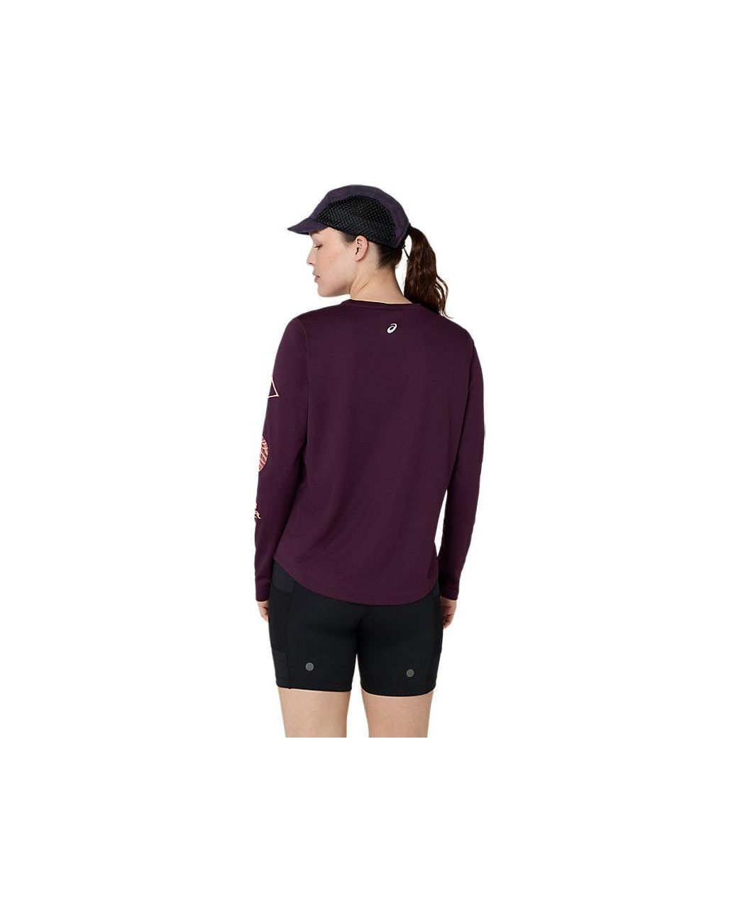 Asics Purple Fujitrail Logo Ls Top