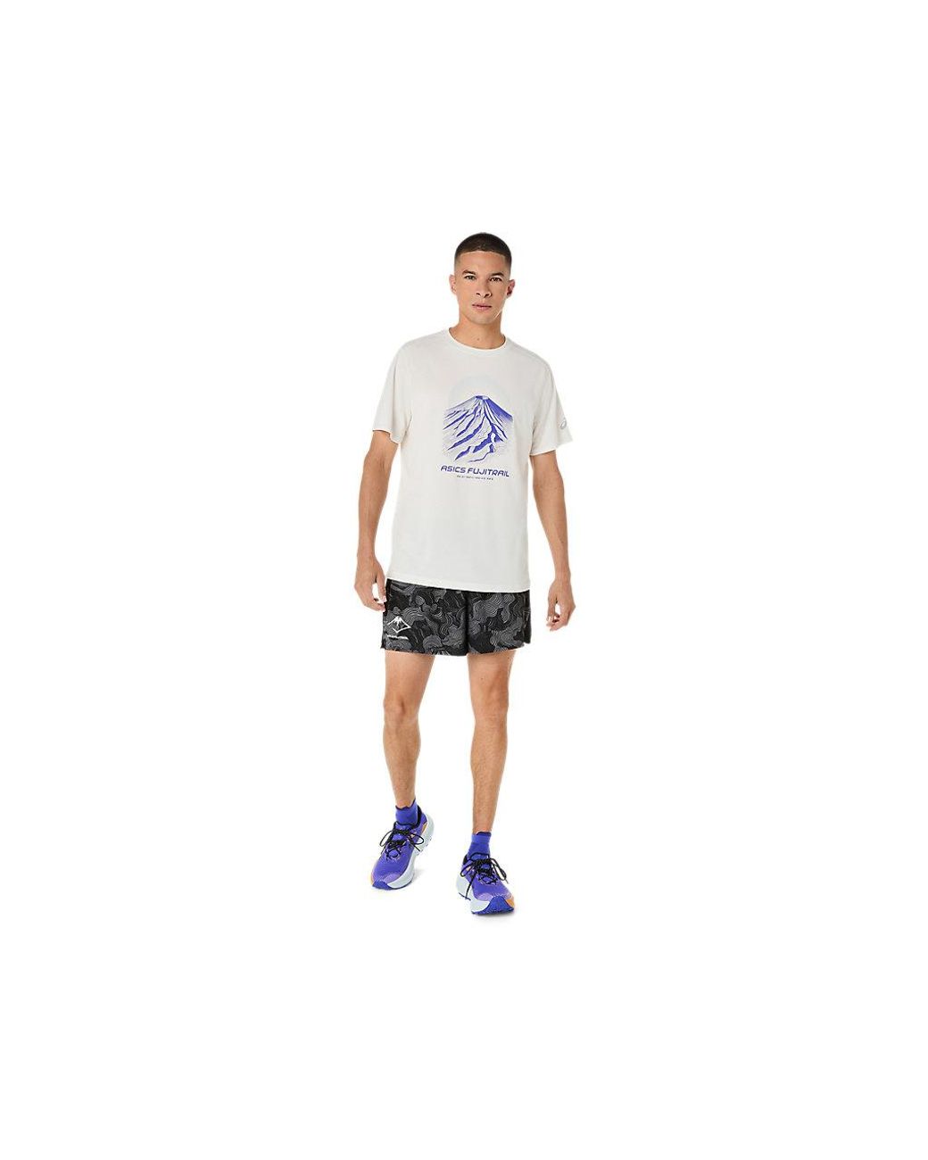 Asics Black Fujitrail Logo Ss Top for men