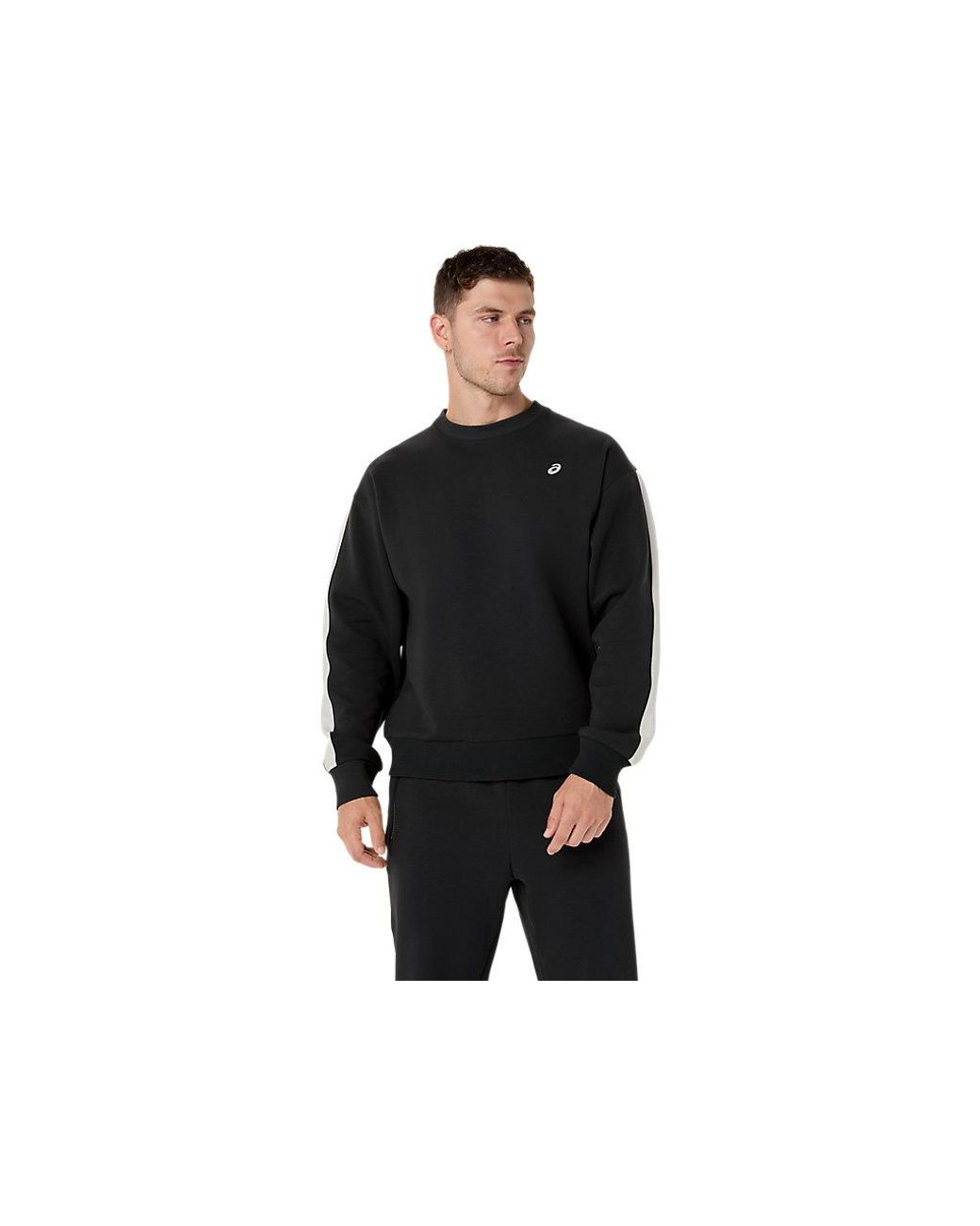 Asics Black Heritage Crew-Neck Top for men