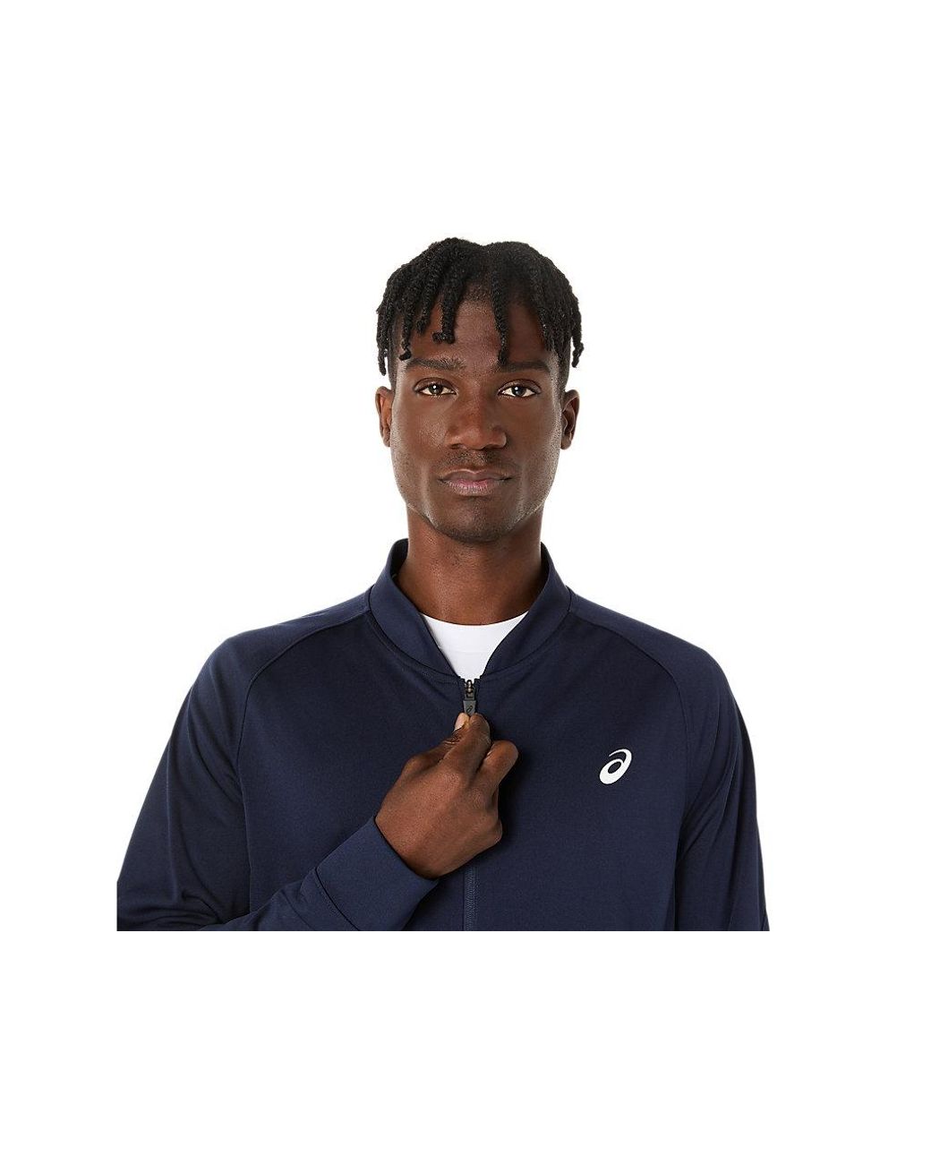Asics Court Warm-Up Jacket in het Blue voor heren