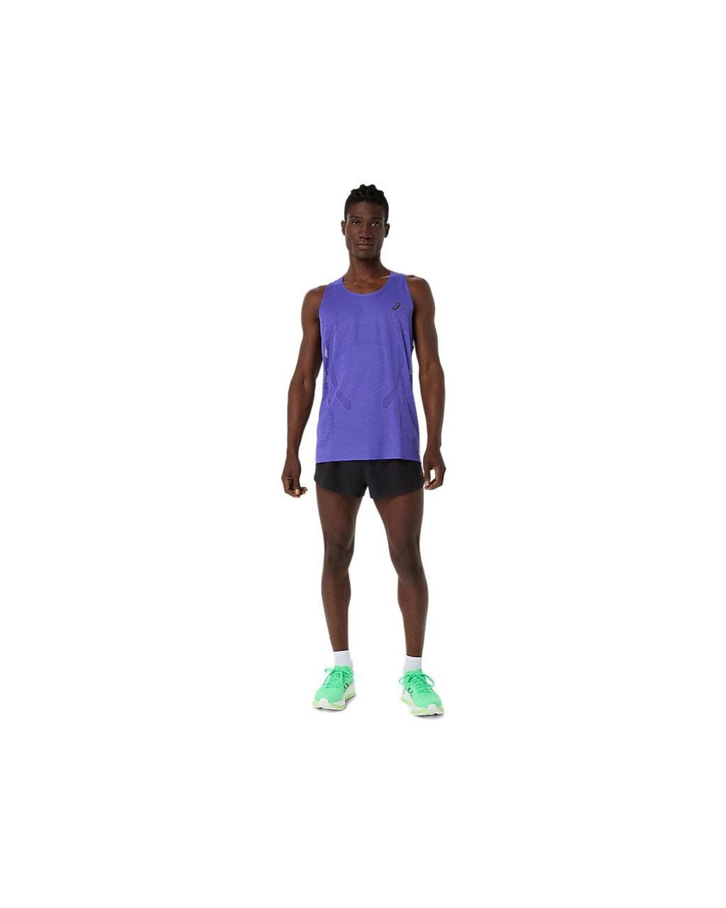 Asics Metarun Singlet in het Blue voor heren