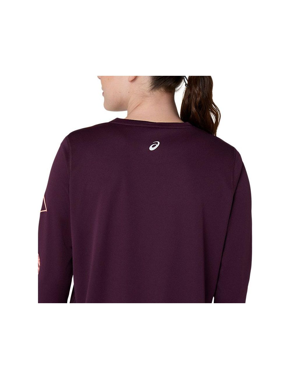 Asics Purple Fujitrail Logo Ls Top