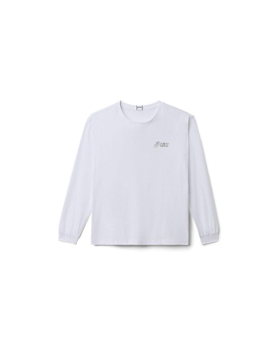 Asics White Graphic Long Sleeve Tee for men