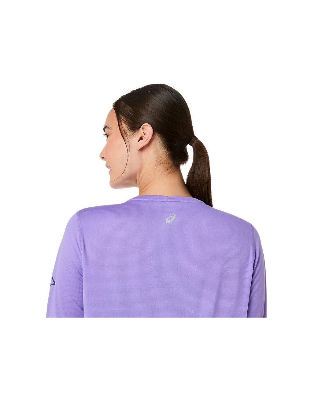 Asics Purple Fujitrail Logo Ls Top