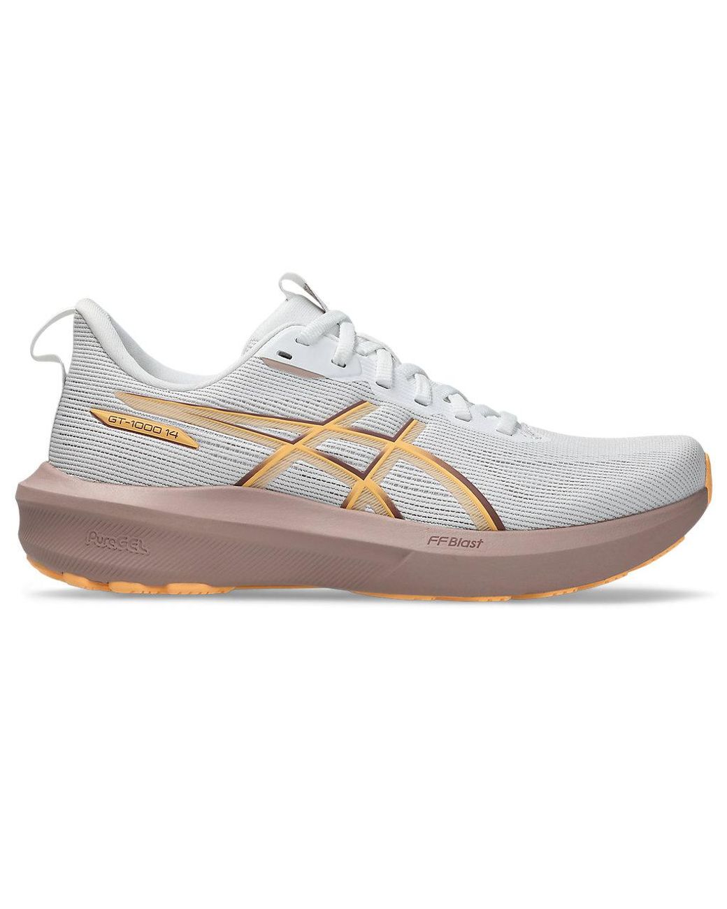 Asics White Gt-1000 14 Running Shoes