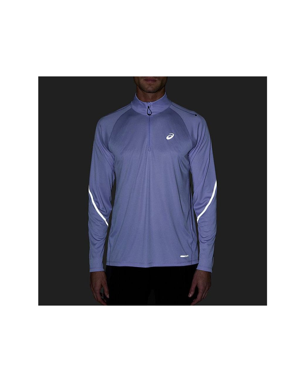 Asics Blue Road Lite-show 1/2 Zip Ls Top for men