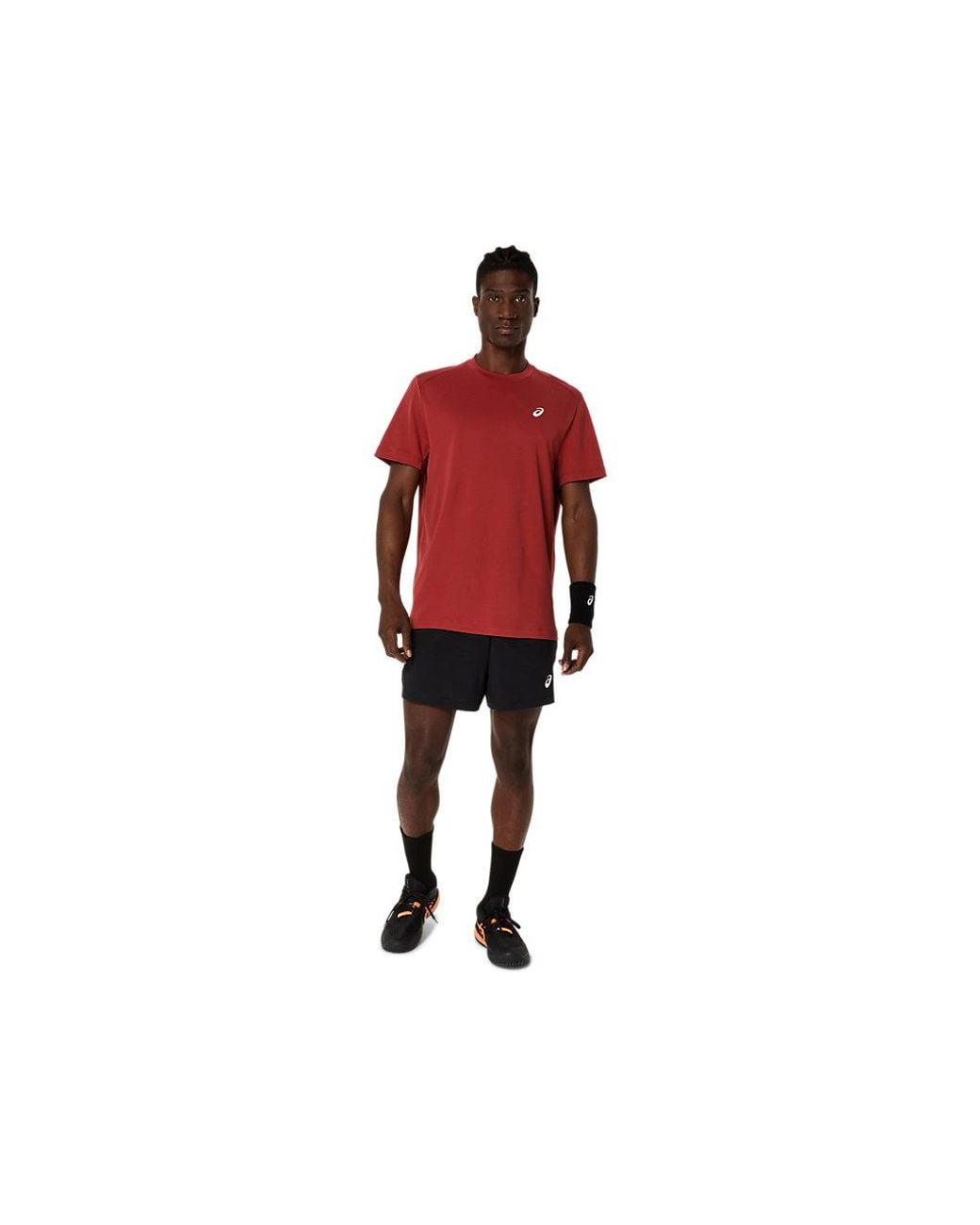 Asics Red Court Ss Top for men